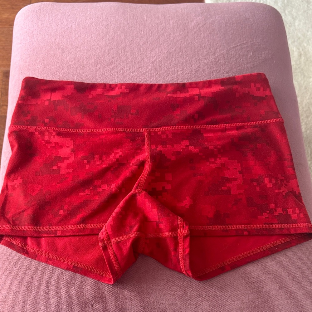 REDLINE Bootie/Crossfit/Fitness Shorts Red Camouflage